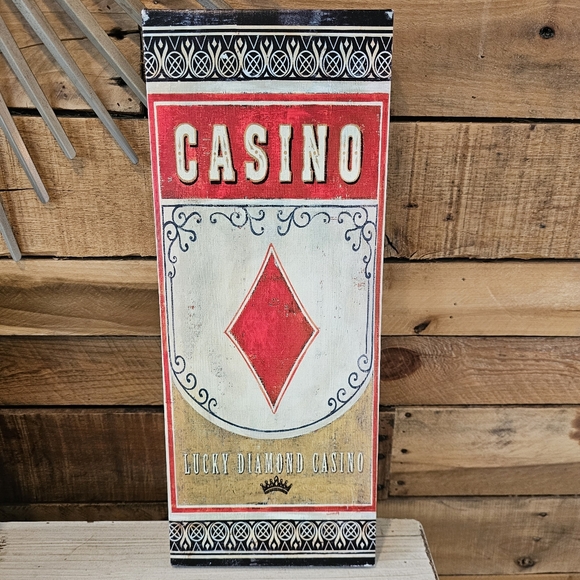 Unsigned Other - Lucky Diamond Casino Canvas Art Print 9" X 20"